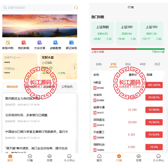 A股股票交易系统源码-长江源码网-精品源码网