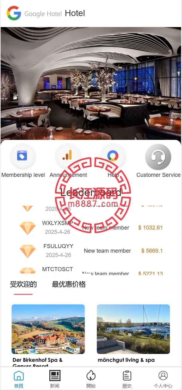图片[1]-六国语言Google酒店刷单系统-长江源码网-精品源码网