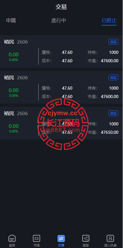图片[6]-台湾股票系统/股票配资源码/申购折扣交易系统-长江源码网-精品源码网